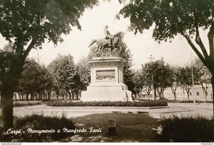 Cartolina - Carpi ( Modena ) - Monumento a Manfredo Fanti - 1956