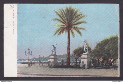 ITALY, Vintge postcard, Naples, Piazza Vittoria