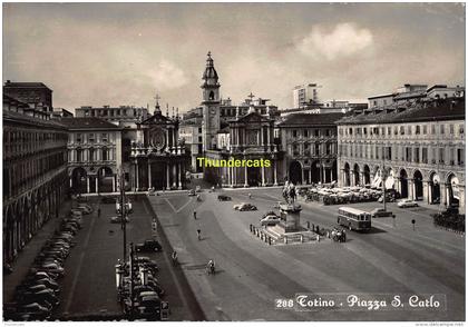 CPSM PHOTO TORINO PIAZZA SAN CARLO