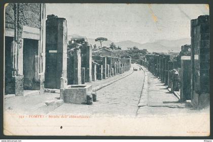 POMPEI vintage postcard Napoli Naples Italy