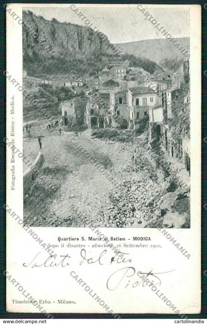 Ragusa Modica Alluvione 1902 cartolina QQ0626