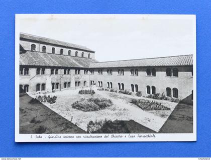 Cartolina Roma - Basilica S. Saba - Giardino interno - 1940 ca.