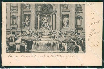 Roma Città Fontana di Trevi cartolina XB5038