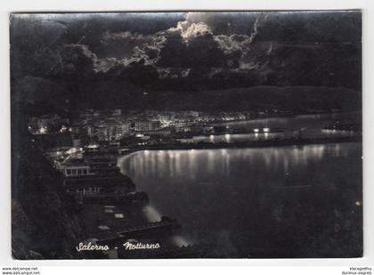 Salerno at Night (Ediz. Ditta V. Cataneo - Salerno) old photopostcard travelled 1959 b170312