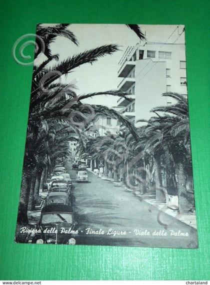 Cartolina Riviera delle Palme - Finale Ligure - Viale delle Palme 1958