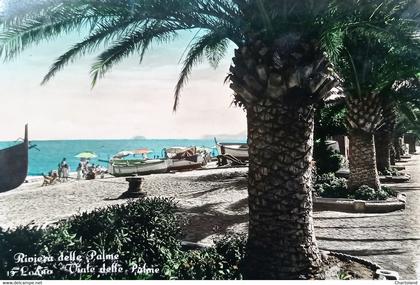 Cartolina - Riviera delle Palme - Loano - Viale delle Palme - 1950 ca.