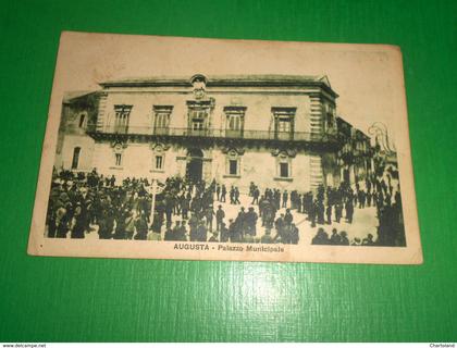 Cartolina Augusta - Palazzo Municipale 1931