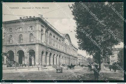 Torino Città Stazione Porta Nuova Tram cartolina MZ8512