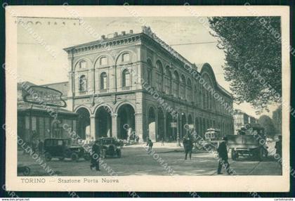 Torino Città Stazione Porta Nuova Tram cartolina MZ8518