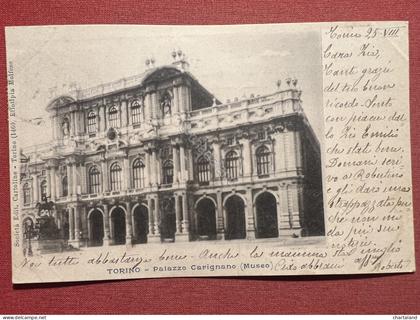 Cartolina - Torino - Palazzo Carignano ( Museo ) - 1900