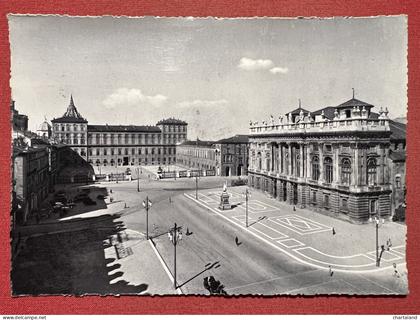 Cartolina - Torino - Piazza Castello - Palazzo Reale e Palazzo Madama - 1958
