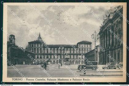 Torino Città Piazza Castello Palazzo Madama Palazzo Reale cartolina MZ5817