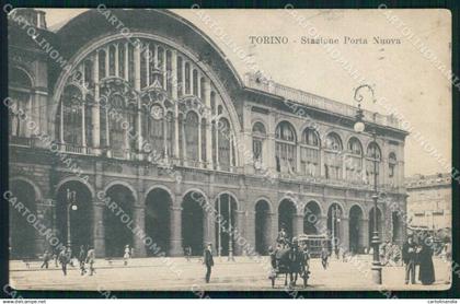 Torino Città Stazione Porta Nuova Tram cartolina MZ8491