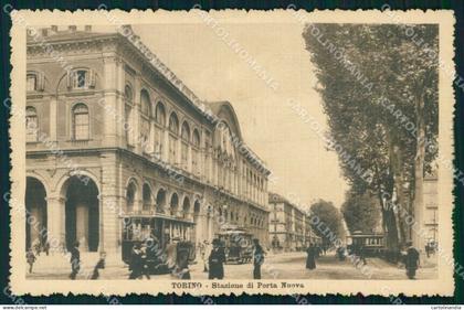 Torino Città Stazione Porta Nuova Tram cartolina MZ8507