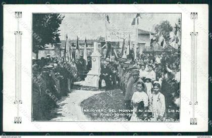 Torino Rivoli Torinese Inaugurazione Monumento Caduti Libia cartolina MT4186