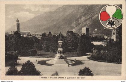 CPA Trento Piazza Dante e giardino pubblico TRENTINO-ALTO ADIGE ITALY (809404)