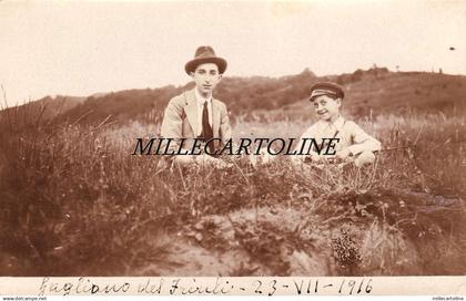 GAGLIANO del FRIULI: fotocartolina 1916 2 persone in campagna