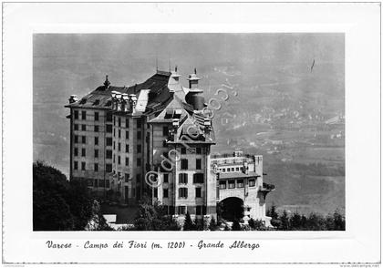 Cartolina - Varese Campo dei Fiori Grande Albergo 1951