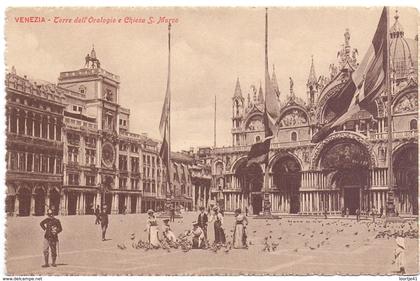 CP - Venetie , Venice , Venezia - Torre dell' Orologio e Chiesa S. Marco