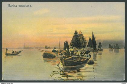 VENEZIA vintage postcard Venice Marina Veneziana Italy