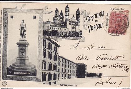 #VERCELLI:  "CARTOLINA DI VERCELLI" 1899