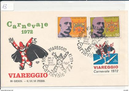 VIAREGGIO -  BUSTA UFFICIALE CARNEVALE 1972