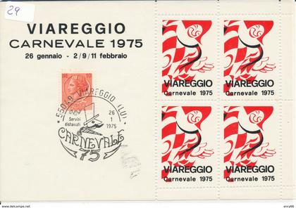 VIAREGGIO - CARNEVALE FOGLIETTO ERINNOFILO 1975