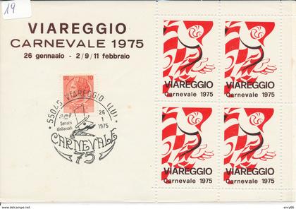 VIAREGGIO - CARNEVALE FOGLIETTO ERINNOFILO 1975