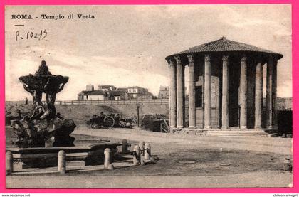 Roma - Rome - Tempio di Vesta - Fontaine - Calèche - IRIS - 1913