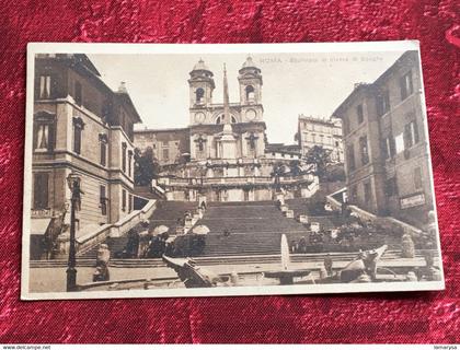 Italia 1919  Italie  Lazio  Roma (Rome)  Places & squares-☛Carte Postale CPA-☛Scalinata di piazza di spagna