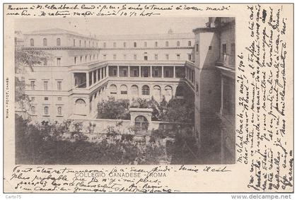 Italie - Roma - Collegio Canadese - Canadian College - Postmarked Essen Ruhr 1906