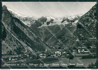 Aosta Courmayeur La Saxe Catena Monte Bianco Foto FG cartolina KB1872