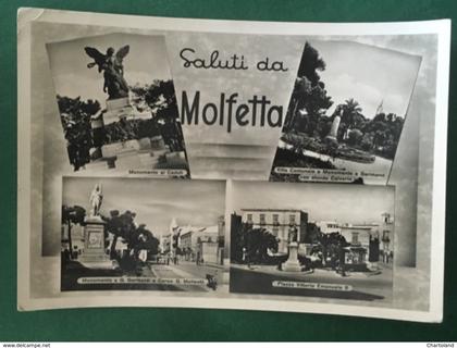 Cartolina Saluti Da Molfetta - Monimento ai Caduti - Piazza V.Emanuele II - 1954