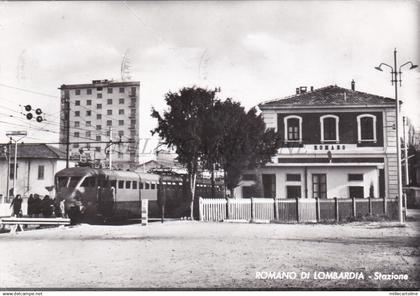 ROMANO DI LOMBARDIA - Stazione, Treno - Cartolina