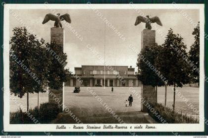 Biella città Stazione Biella Novara Foto cartolina MT1042