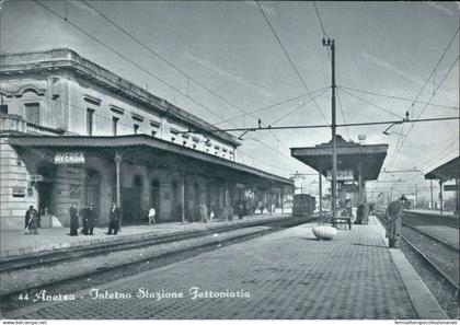 cr532 cartolina aversa interno stazione ferroviaria provincia di caserta