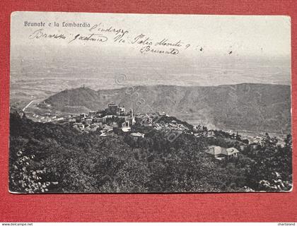 Cartolina - Brunate e la Lombardia - Panorama - 1915