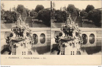 CPA Florence Fontaine de Neptune STEREO TOSCANA ITALY (809119)