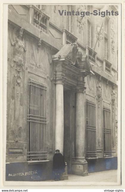 Genova / Genoa: Palazzo Andrea Podesta (Vintage RPPC ~1910s/1920s)