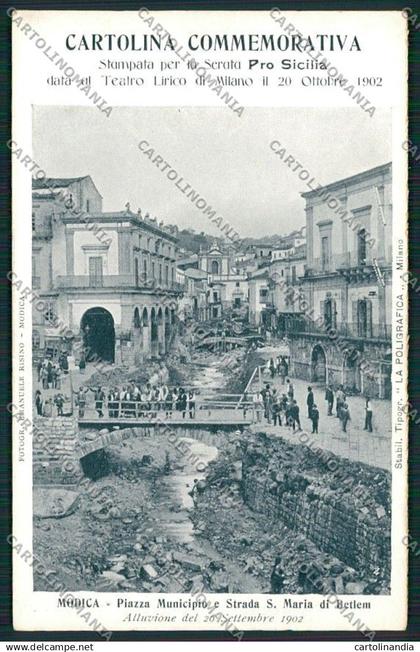 Ragusa Modica Alluvione 1902 cartolina QQ0622