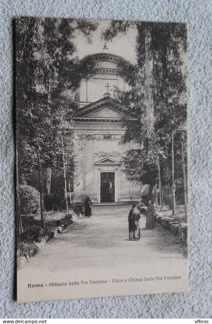 F197, Roma, abbazia delle Tre Fontane, viale e chiesa delle tre Fontane, Italie