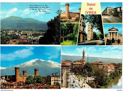 lot 4 cpm - IVREA -TORINO - saluti -