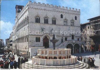 72340208 Perugia Rathaus Grosser Springbrunnen  Perugia