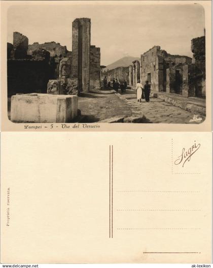 Cartoline Pompei Pompei Via del Vesuvio 1940