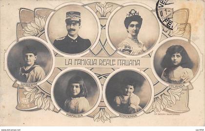 Italie - n°91564 - La Famiglia Reale Italiana - Le Roi, la Reine, Umberto, Mafalda, Giovanna, Jolanda - Carte photo