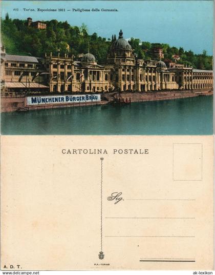 Turin Torino MÜNCHENER BÜRGERBRÄU Esposizione Padiglione della Germania. 1911