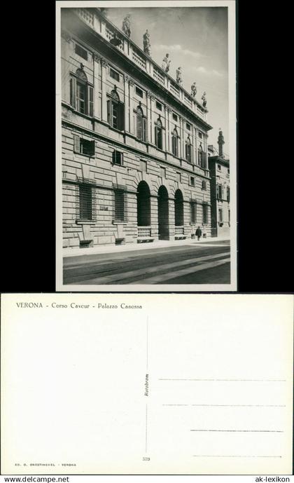 Verona Verona VERONA - Corso Cavcur - Palazzo Canossa Strassen Partie   1940