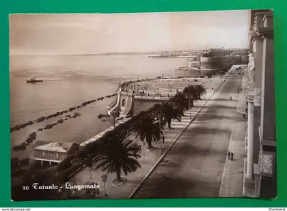 Cartolina Taranto - Lungomare - 1952