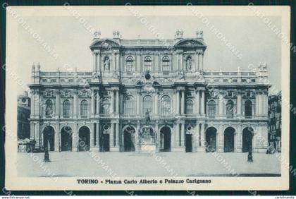 Torino Città Piazza Carlo Alberto Palazzo Carignano cartolina MZ8099