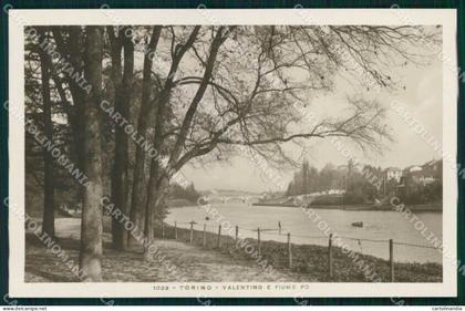 Torino Città Valentino Fiume Po Foto cartolina MZ9191